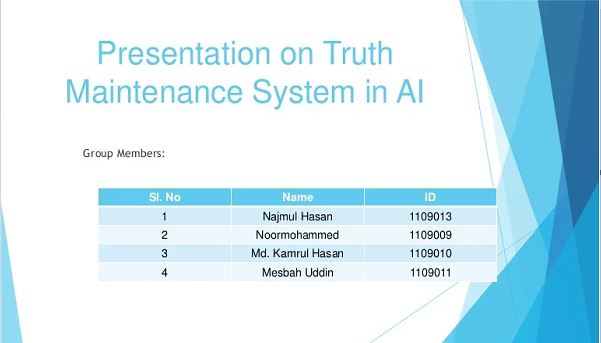 Truth Maintenance Systems