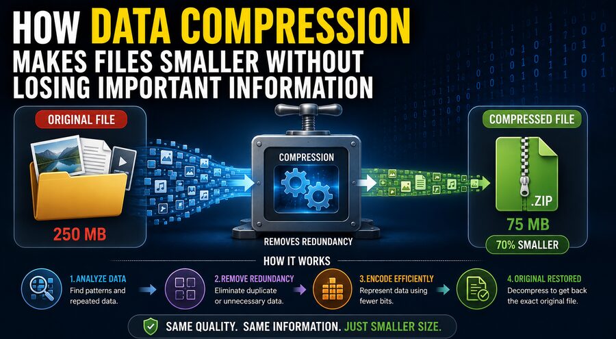 ๐๏ธ How Data Compression Makes Files Smaller Without Losing Important Information