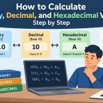 💻 How to Calculate Binary, Decimal, and Hexadecimal Values Step by Step