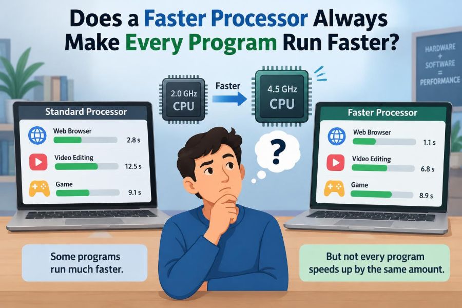 💻 Does a Faster Processor Always Make Every Program Run Faster?