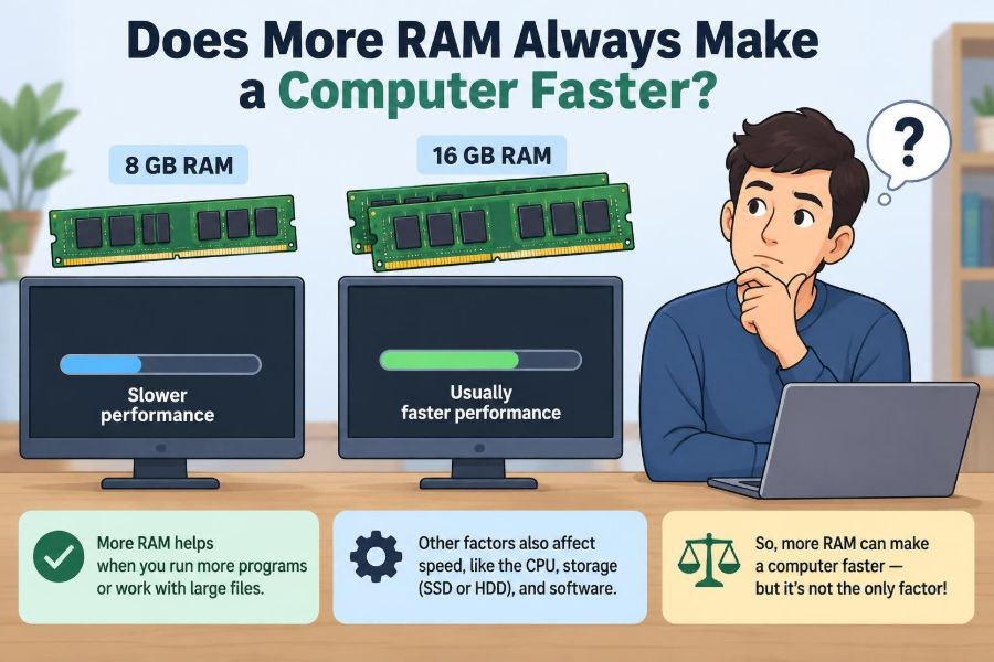 💻 Does More RAM Always Make a Computer Faster?