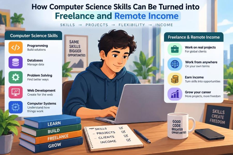 💻 How Computer Science Skills Can Be Turned into Freelance and Remote Income