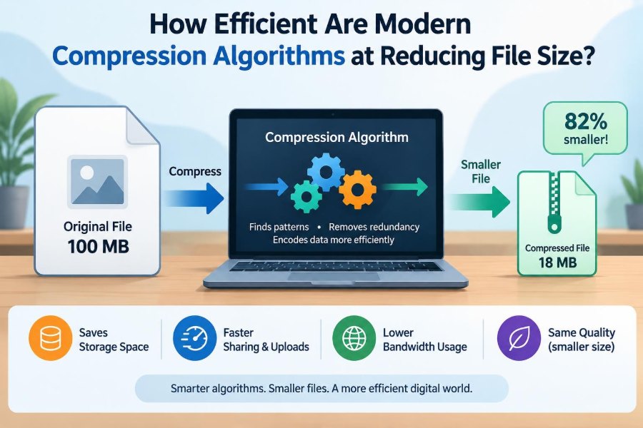 💻 How Efficient Are Modern Compression Algorithms at Reducing File Size?