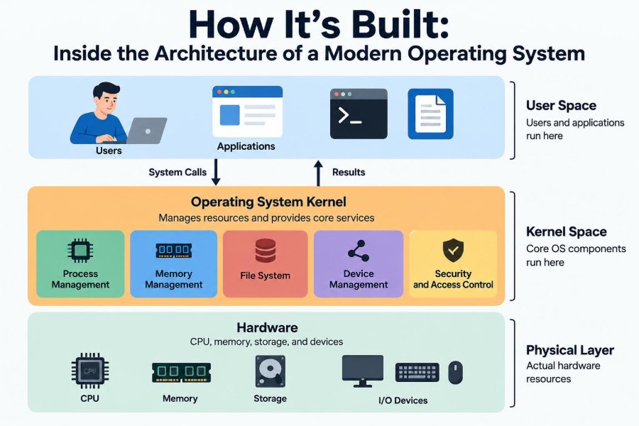 💻 How It’s Built: Inside the Architecture of a Modern Operating System